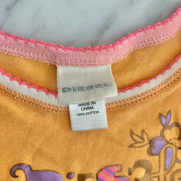 Diesel Logo Flower Shirt Baby Girl - Picture 3 of 5